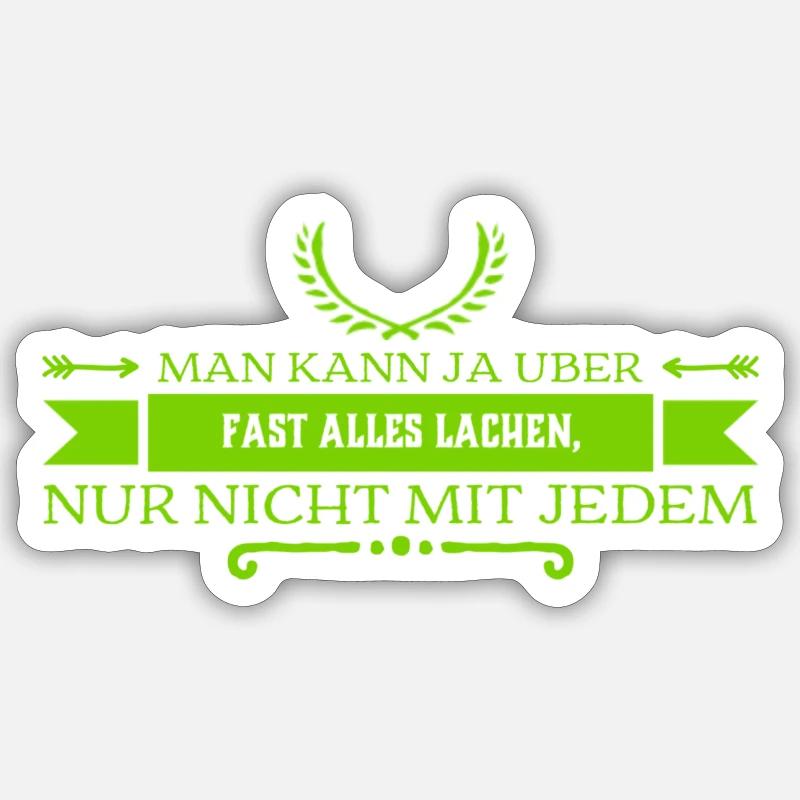 Humor hat man oder nicht - Sticker Größe S (10 x 10 cm) - Mattweiß