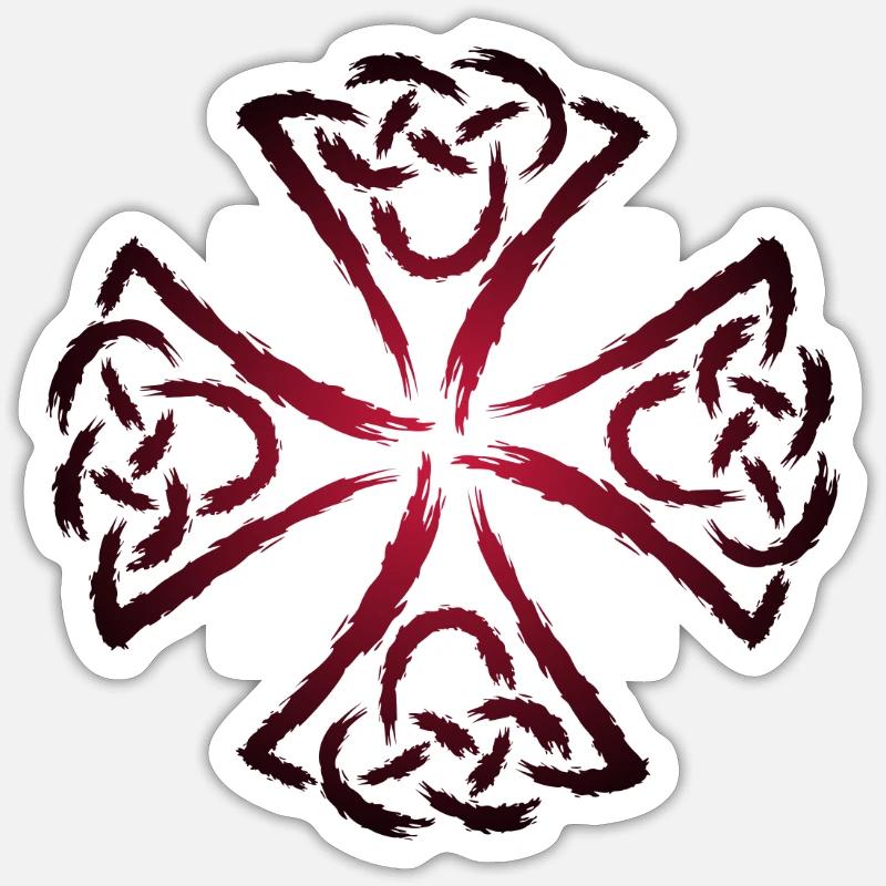 Celtic symbols strength courage - Sticker size S (10 x 10 cm) - white matte