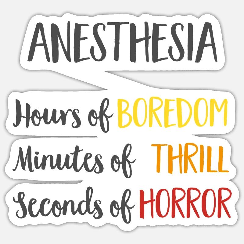 boredom thrill horror - Sticker size S (10 x 10 cm) - white matte