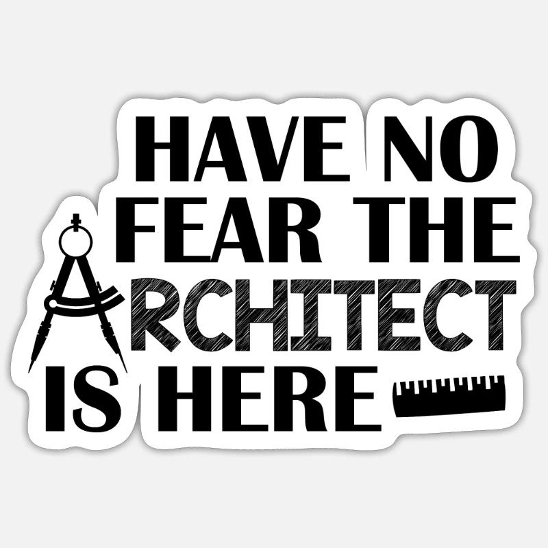 Architekten | Architektur Beruf Studium Geschenke - Sticker Größe S (10 x 10 cm) - Mattweiß