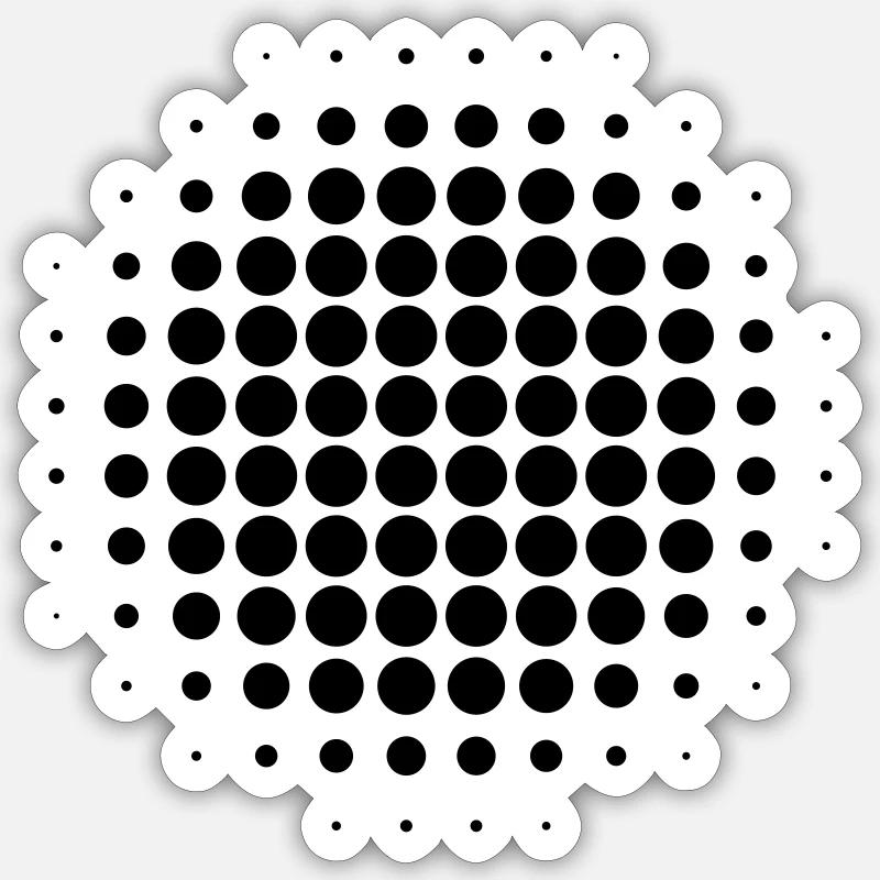 Halftone Geschenk eigenes Design Vektor - Sticker Größe S (10 x 10 cm) - Mattweiß