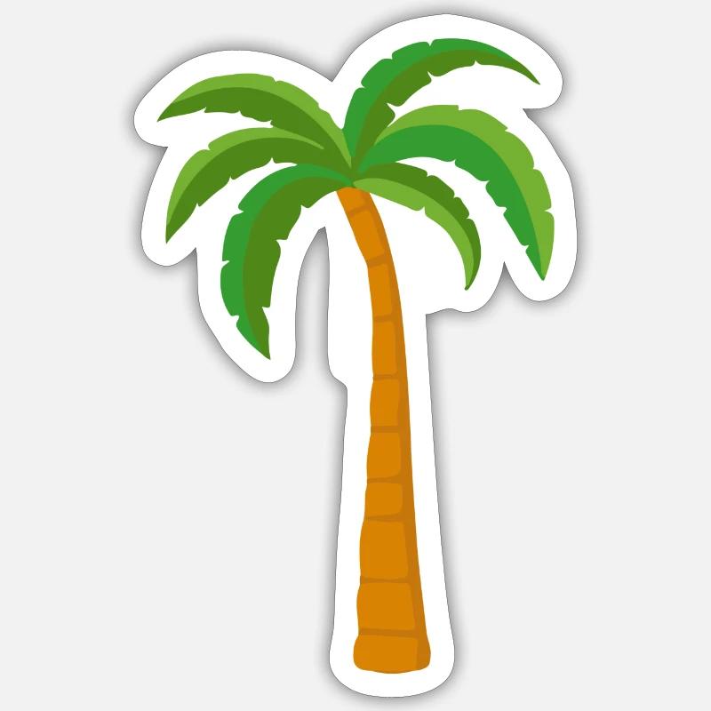 Beach Time - palm tree logo - Sticker size S (10 x 10 cm) - white matte