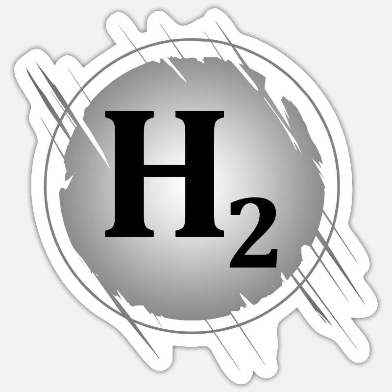 Hydrogen H2 Sticker size S (10 x 10 cm)