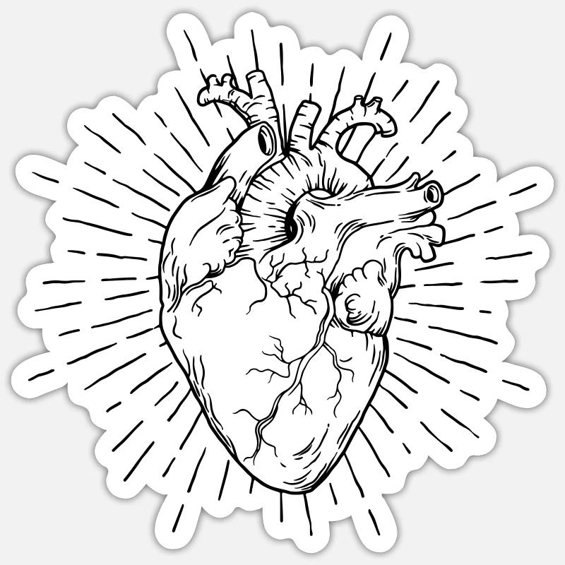 Heart Sticker taille S (10 x 10 cm)