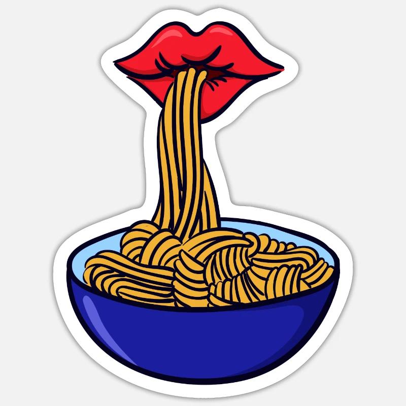 Spaghetti Pasta Asciutta Hunger Italy Sticker size S (10 x 10 cm)