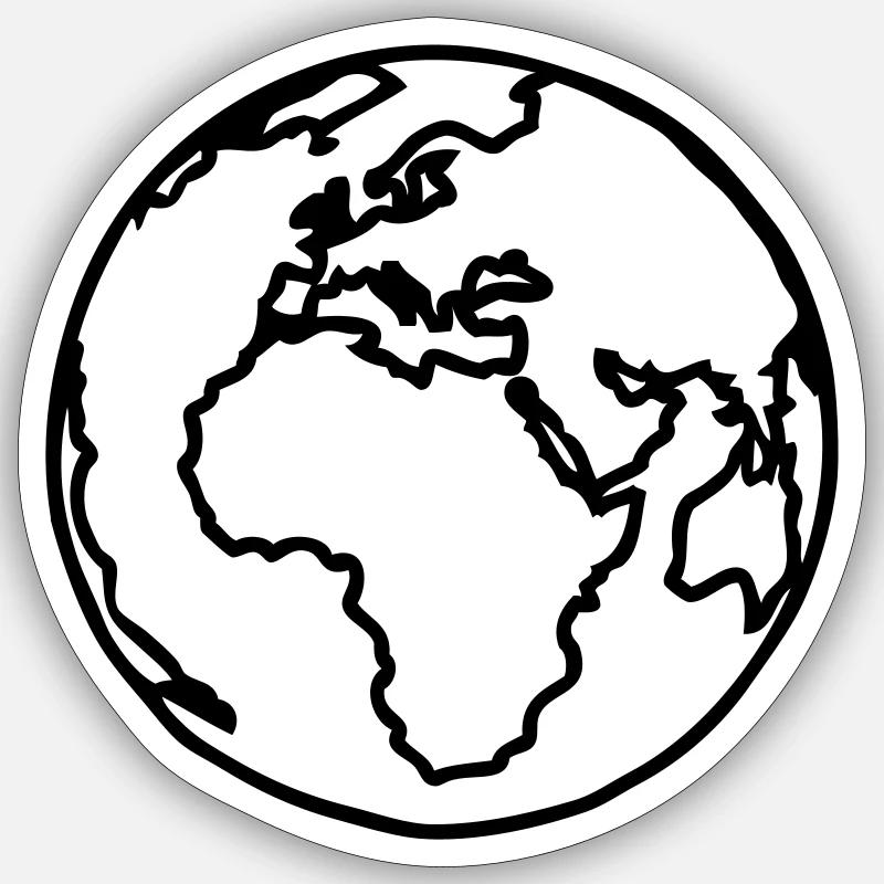 planete blue earth - Sticker size S (10 x 10 cm) - white matte