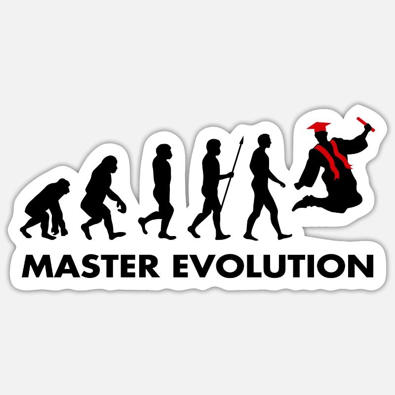 Examen de Master Evolution réussi Sticker taille S (10 x 10 cm)