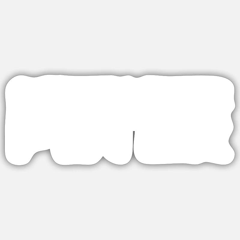Schwarzer Peter - Sticker Größe S (10 x 10 cm) - Mattweiß