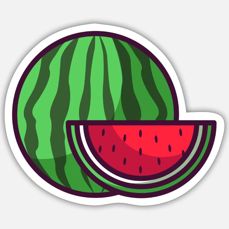 Pastèque Sticker taille S (10 x 10 cm)