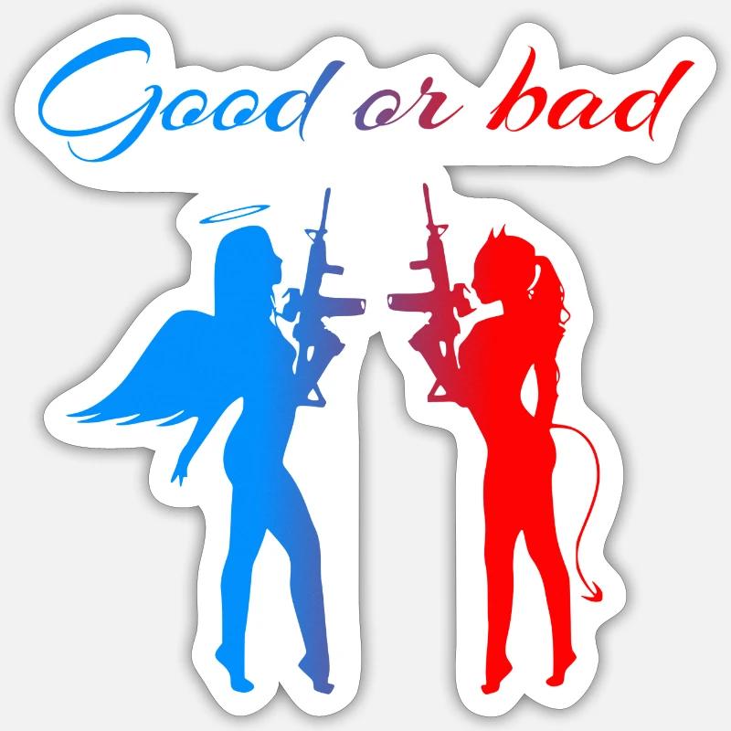 Angel Devil Sticker size S (10 x 10 cm)