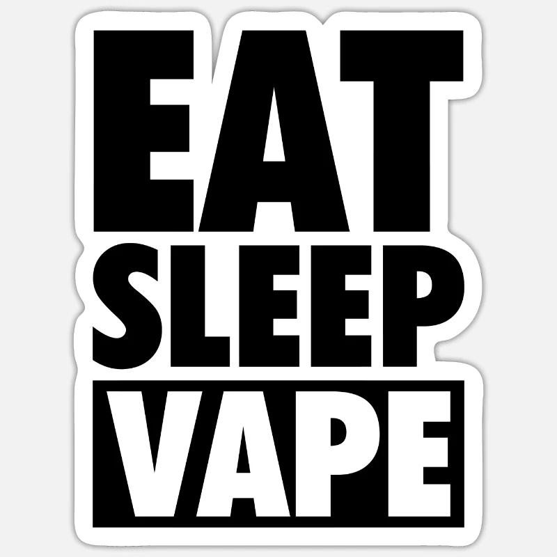 Vape | E-cigarette vaping vaping vapen cadeaux - Sticker taille S (10 x 10 cm) - blanc mat