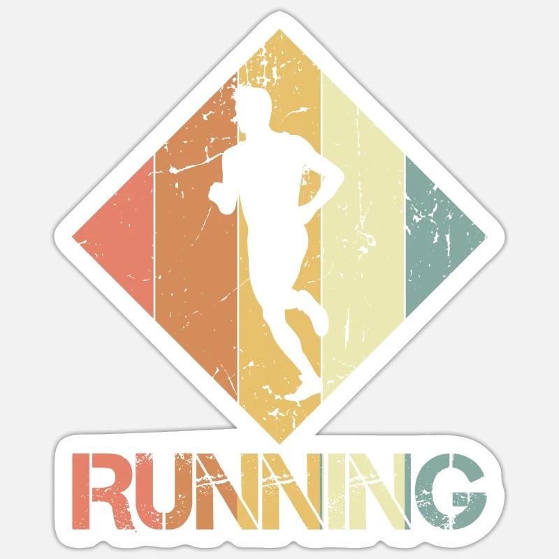 Jogging - Sticker taille S (10 x 10 cm) - blanc mat