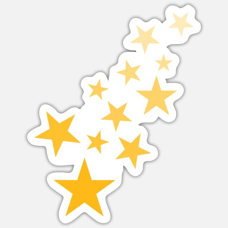 Stern Sternchen Muster Sternenhimmel - Sticker Größe S (10 x 10 cm) - Mattweiß