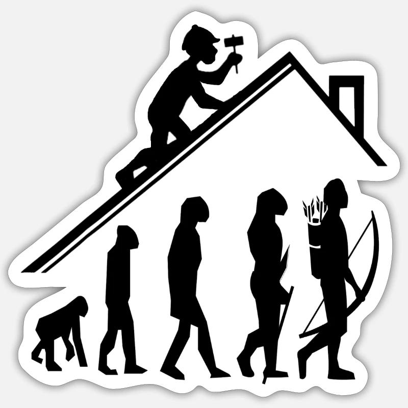 Carpenter - Sticker size S (10 x 10 cm) - white matte