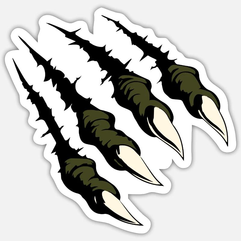Griffe dangereuse - Sticker taille S (10 x 10 cm) - blanc mat