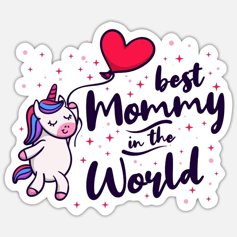 Beste Mama Mutter Muttertag Alles Gute Supermama Sticker Größe S (10 x 10 cm)