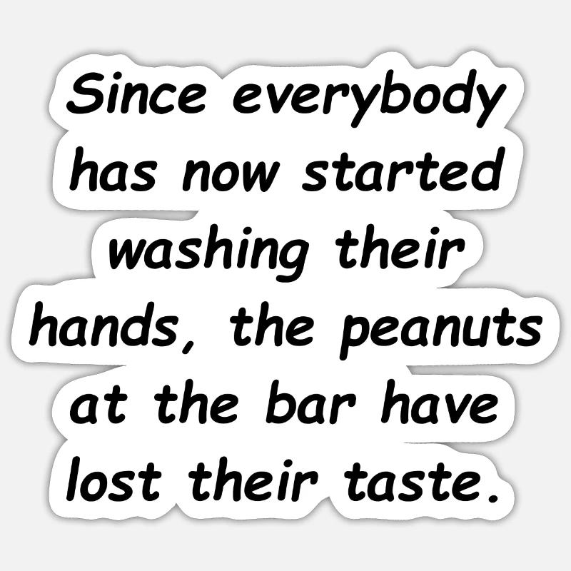 peanuts lost their taste - Sticker taille S (10 x 10 cm) - blanc mat
