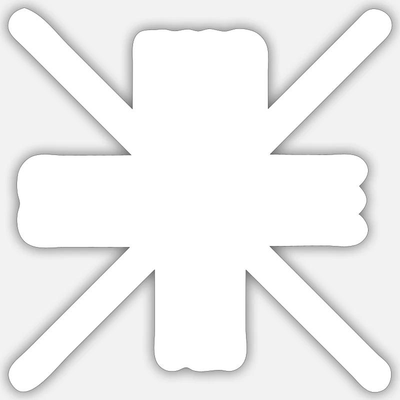 HHF-Logo 3 - Sticker Größe S (10 x 10 cm) - Mattweiß