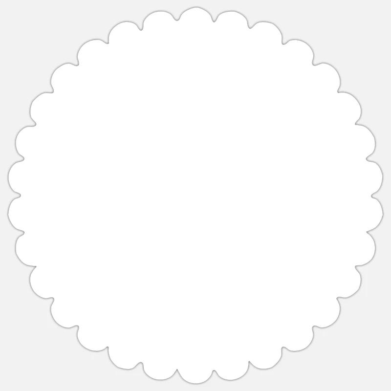 Zahnrad Vorlage Design - Sticker Größe S (10 x 10 cm) - Mattweiß