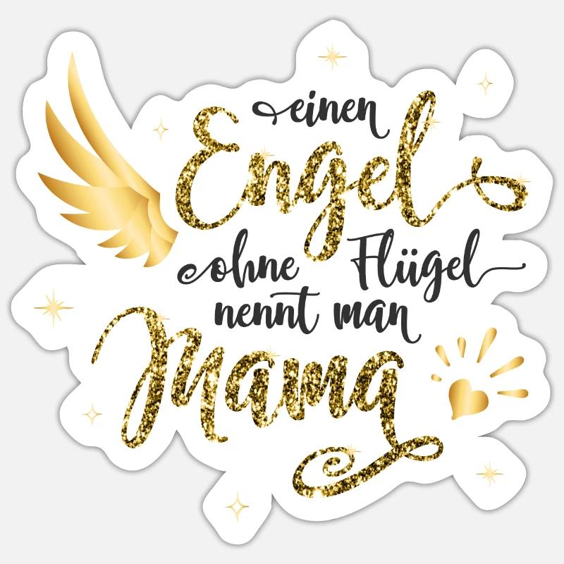 beste Mama Engel Muttertag Geschenk Mutti Sprüche Sticker Größe S (10 x 10 cm)
