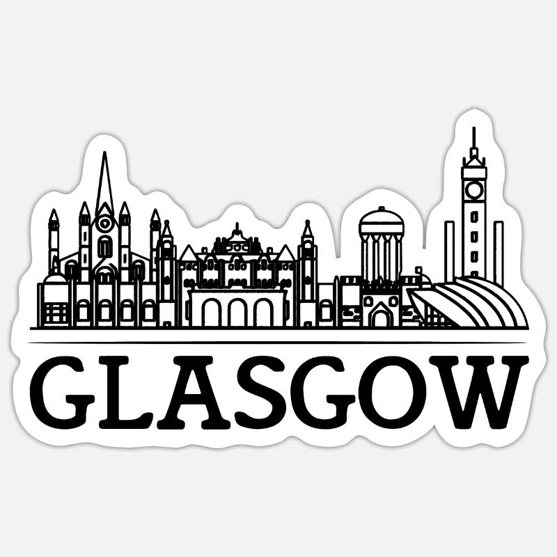 Glasgow Sticker size S (10 x 10 cm)