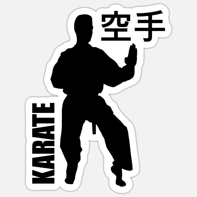karate - Sticker size S (10 x 10 cm) - white matte