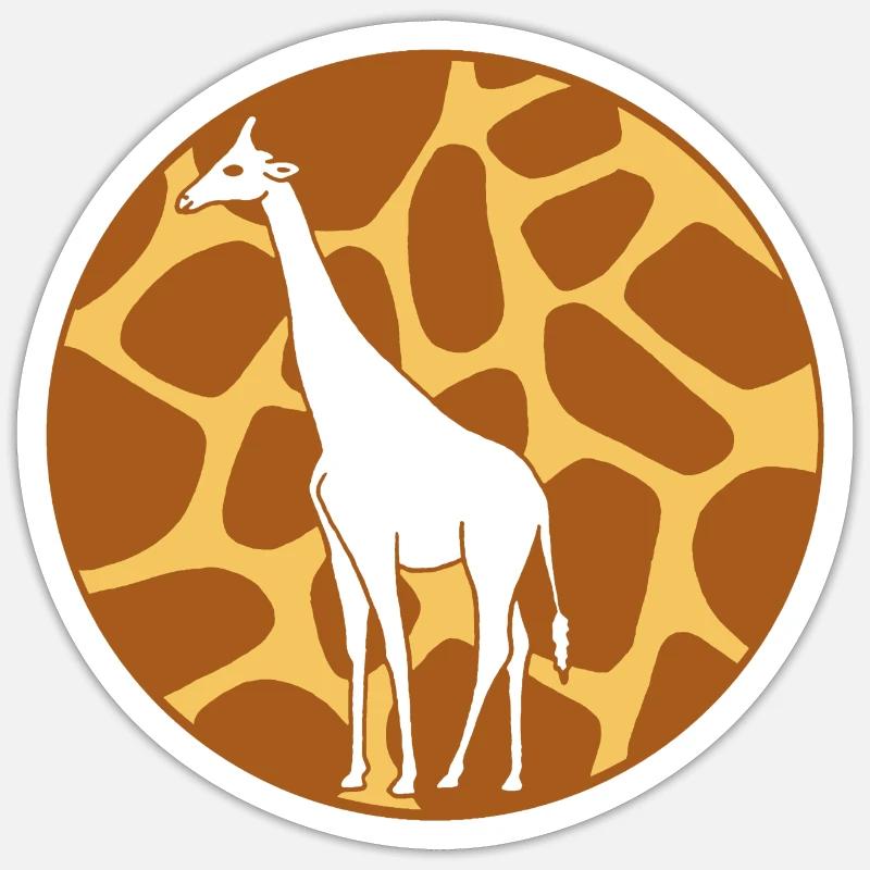 Giraffe - Sticker size S (10 x 10 cm) - white matte