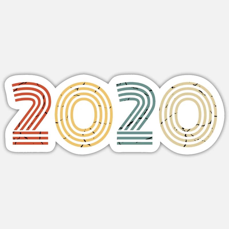 2020 Geschenk - Sticker Größe S (10 x 10 cm) - Mattweiß