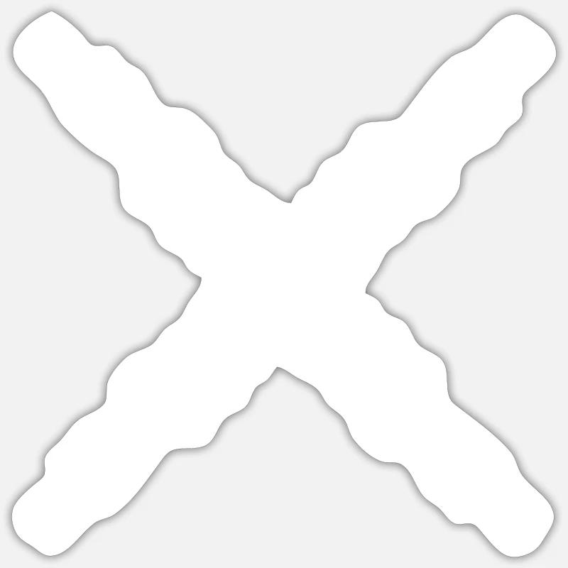 Cross design vector shape Sticker size S (10 x 10 cm)
