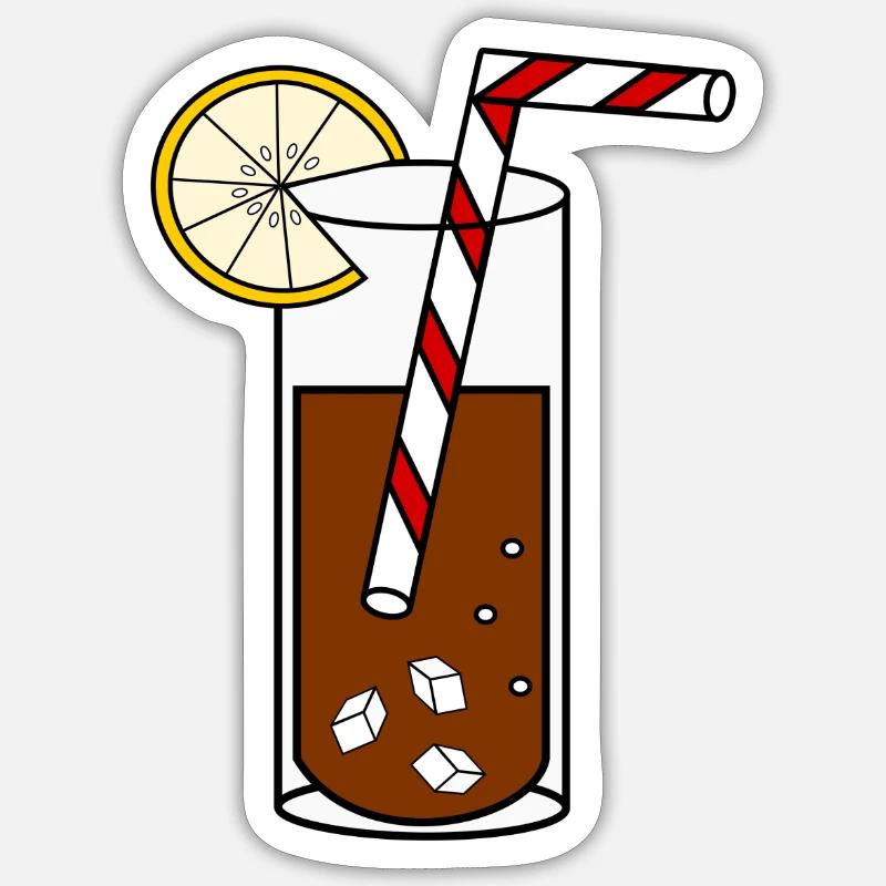 Boisson gazeuse - Sticker taille S (10 x 10 cm) - blanc mat