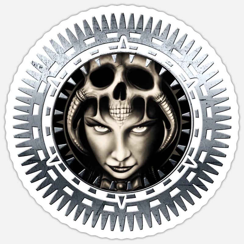 Biomechanics - Sticker size S (10 x 10 cm) - white matte