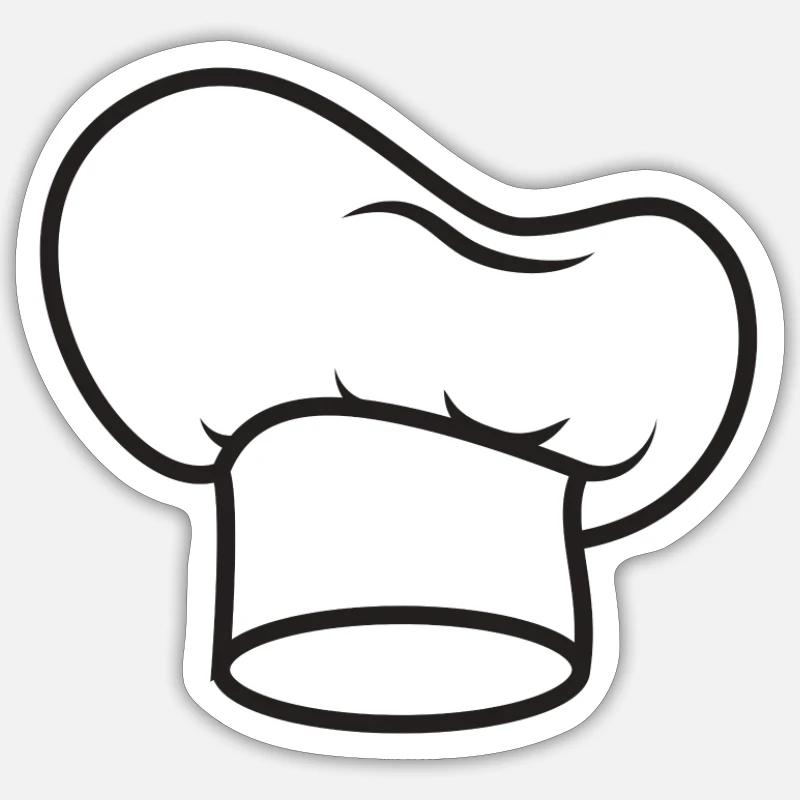 Chef's hat chef - Sticker size S (10 x 10 cm) - white matte