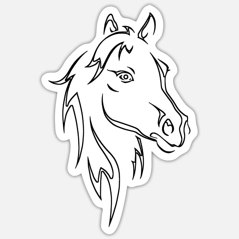 Pferdekopf Sticker Größe S (10 x 10 cm)