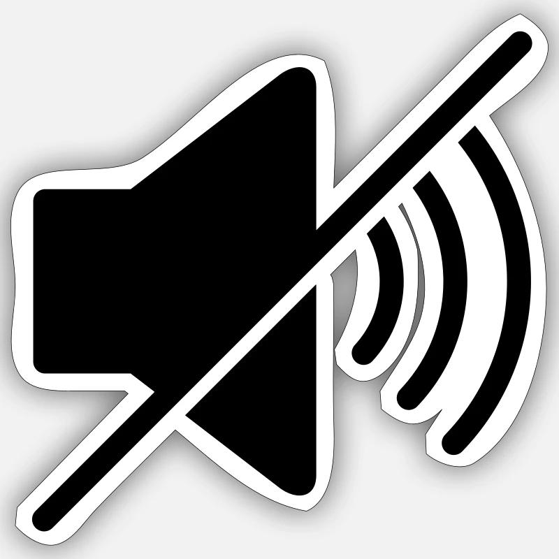 Speaker Muted - Sticker Größe S (10 x 10 cm) - Mattweiß