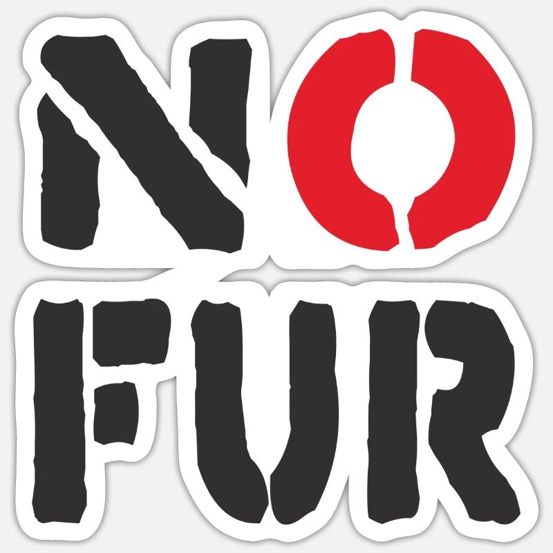 Pas de fourrure Sticker taille S (10 x 10 cm)