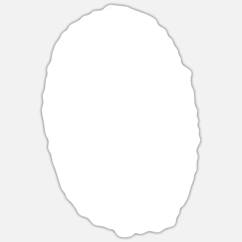 Empreinte digitale ovale (blanc) - Sticker taille S (10 x 10 cm) - blanc mat