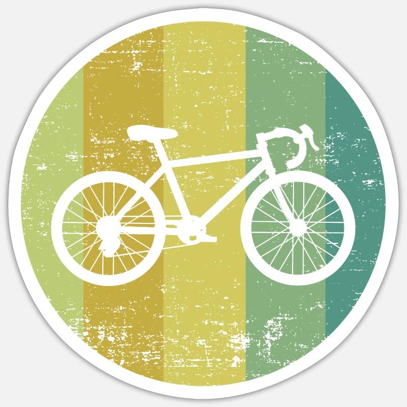 Vélo - Sticker taille S (10 x 10 cm) - blanc mat