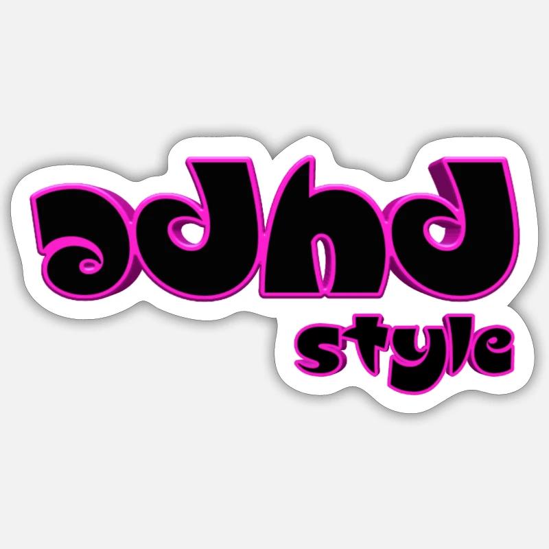 Style Adhd - Sticker taille S (10 x 10 cm) - blanc mat