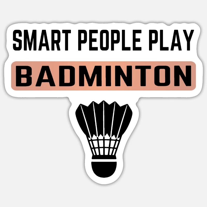 badminton - Sticker size S (10 x 10 cm) - white matte