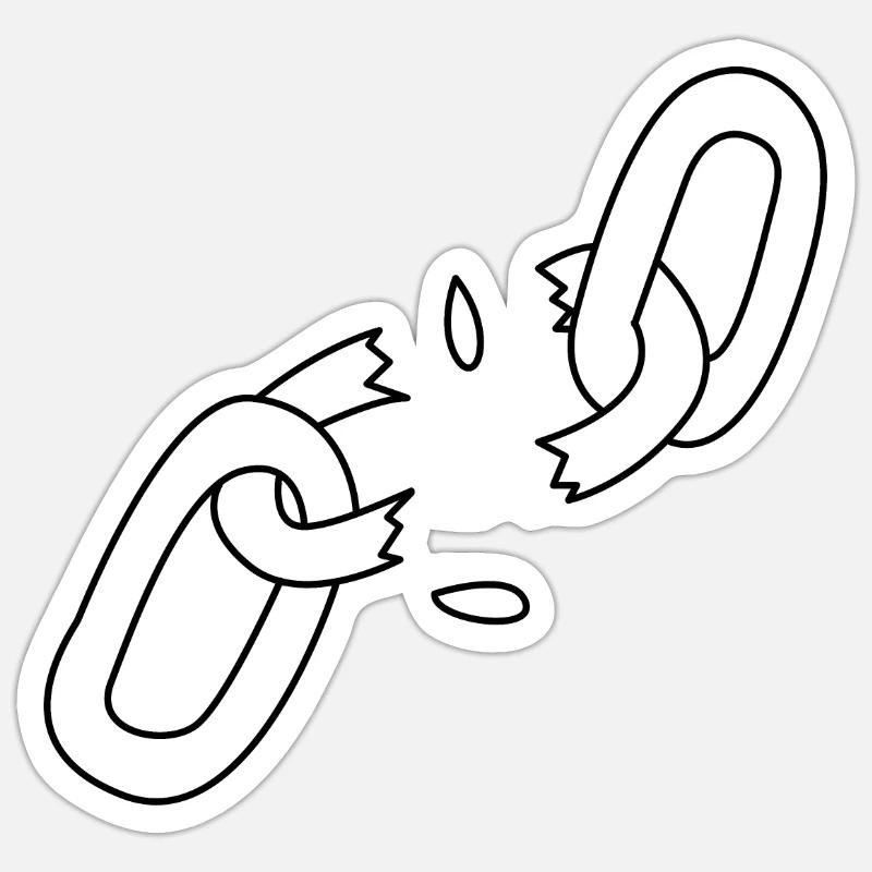 Kette - Sticker Größe S (10 x 10 cm) - Mattweiß