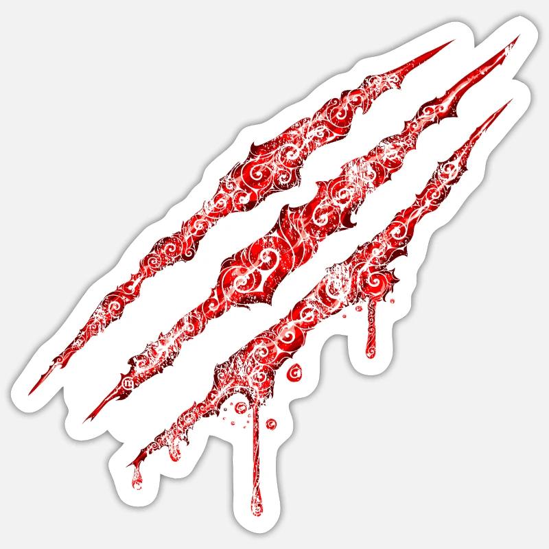 Swirly Claw Marks Sticker size S (10 x 10 cm)