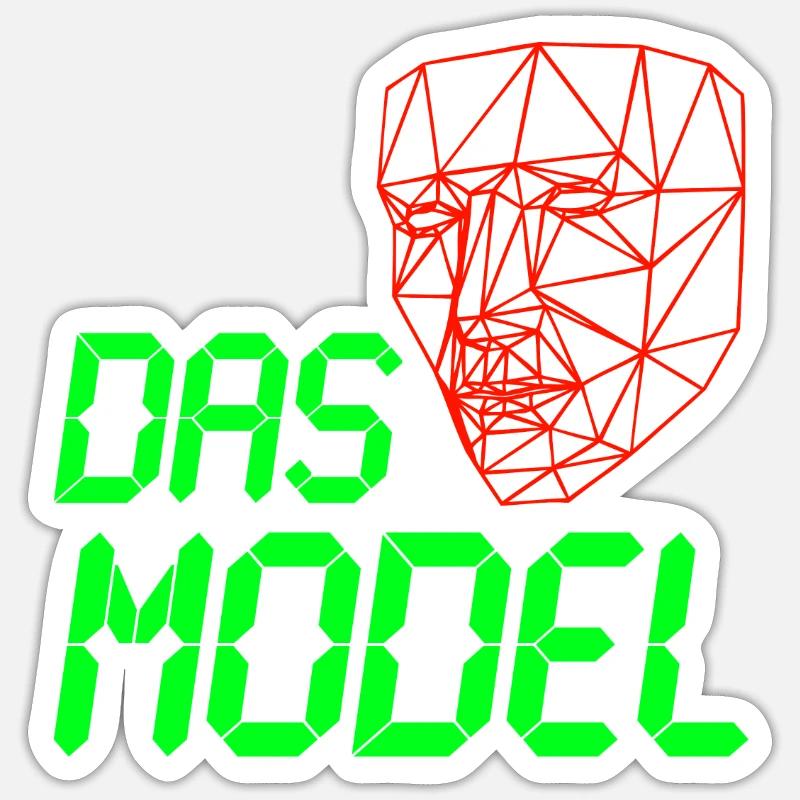 Das Model - LCD 3D Neon Sticker Größe S (10 x 10 cm)