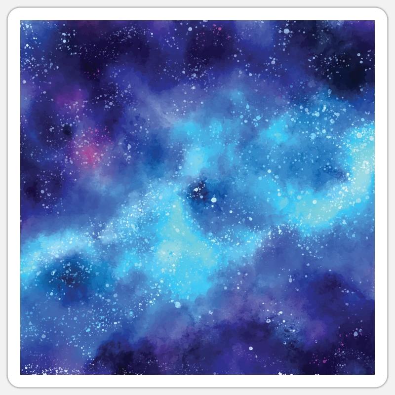Space pattern - Sticker size S (10 x 10 cm) - white matte