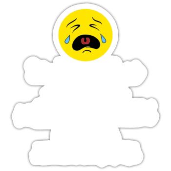 Heul no fest, na musch scho ned so viel bronza. - Sticker Größe S (10 x 10 cm) - Mattweiß - Vorne