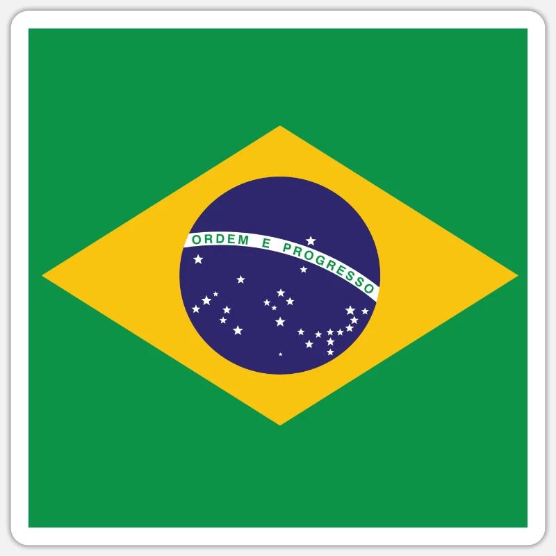 Brazil - Sticker size S (10 x 10 cm) - white matte