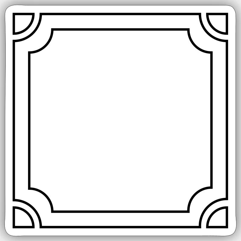 Cadre kitsch cool Sticker taille S (10 x 10 cm)