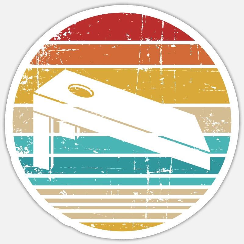 Cornhole - Sticker Größe S (10 x 10 cm) - Mattweiß
