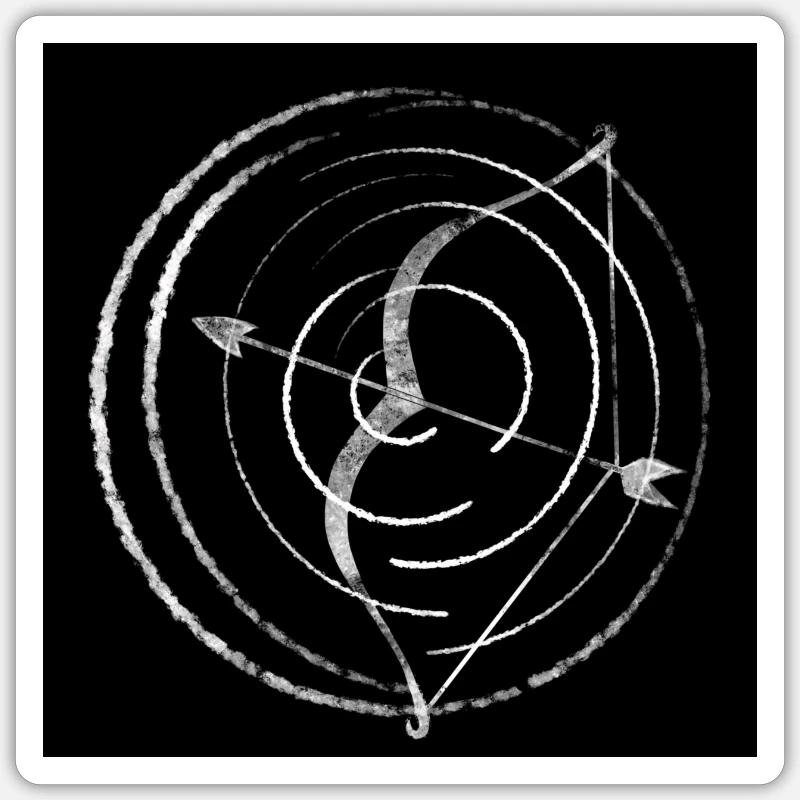 Arc et flèche Sticker taille S (10 x 10 cm)