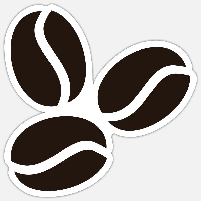 Grain de café Sticker taille S (10 x 10 cm)