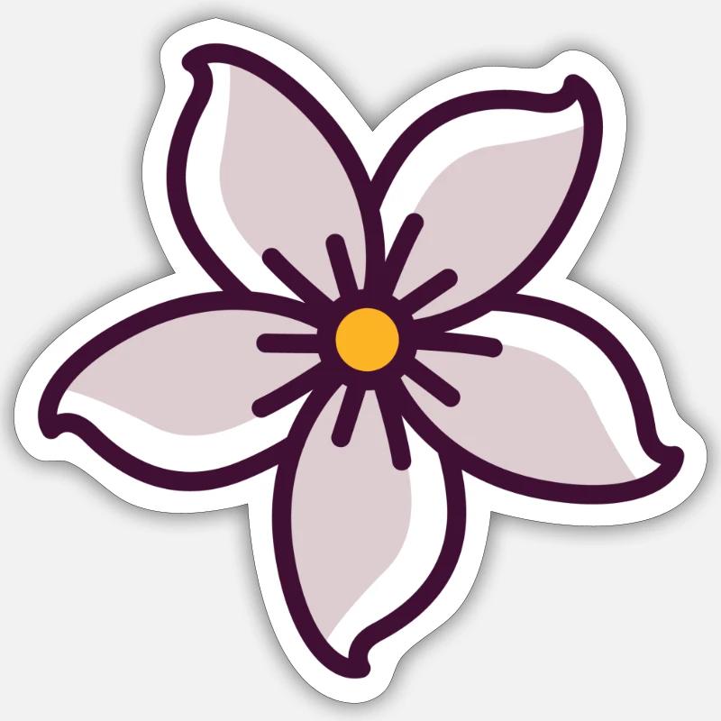 jasmine - Sticker size S (10 x 10 cm) - white matte